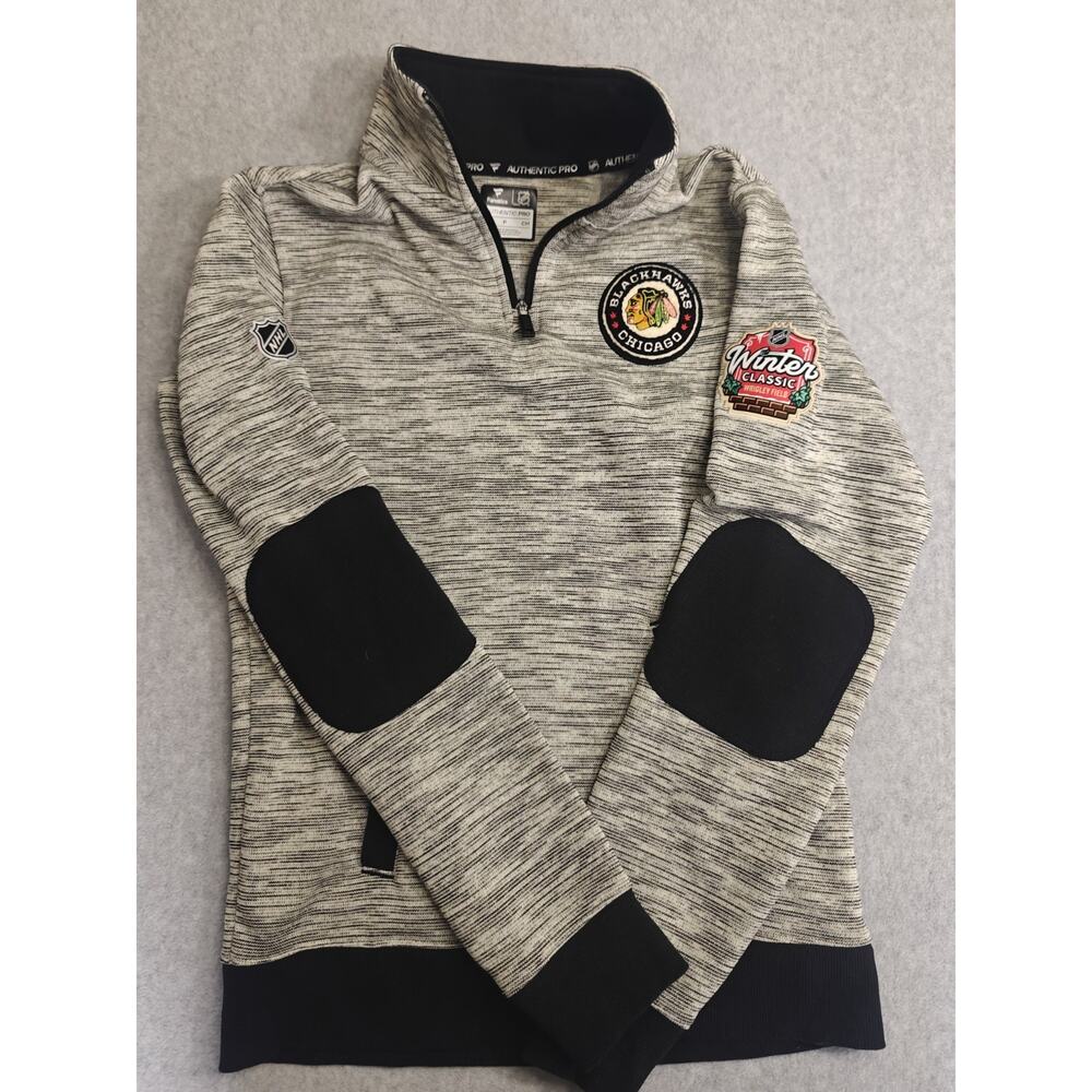 Chicago Blackhawks NHL Winter Classic Authentic Pro Quarter Zip Pullover Men’s S
